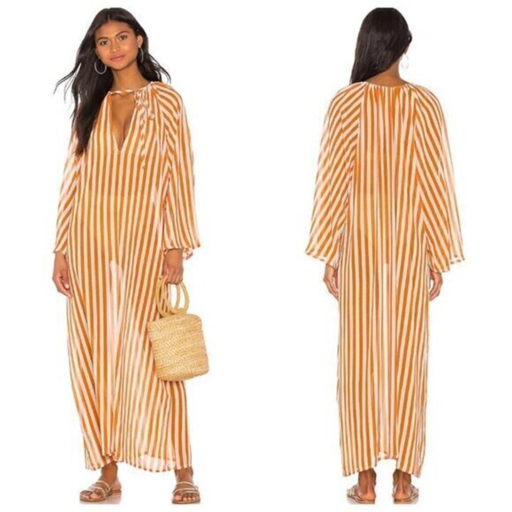 House of Harlow 1960 xREVOLVE Tigers Eye Maxi - Camel Stripe